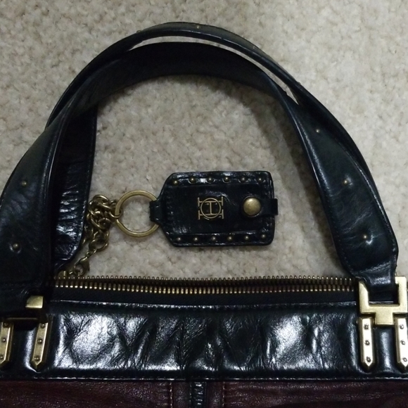 Olivia Harris handbag brown w/ black trim - Picture 7 of 7